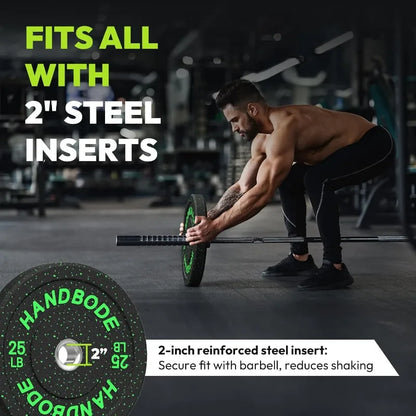 2-Inch Bumper Weight Plate Set 45/100/160/190/260/300lb,