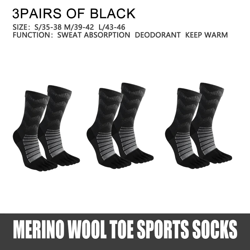 Merino Wool Thermal Socks for Men Moisture Wicking  Warm  Cushioning Compression Socks