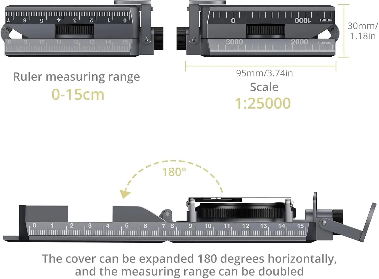 Anbte Hiking,Waterproof Metal Compass with Clinometer,Lightweight