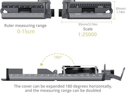 Anbte Hiking,Waterproof Metal Compass with Clinometer,Lightweight