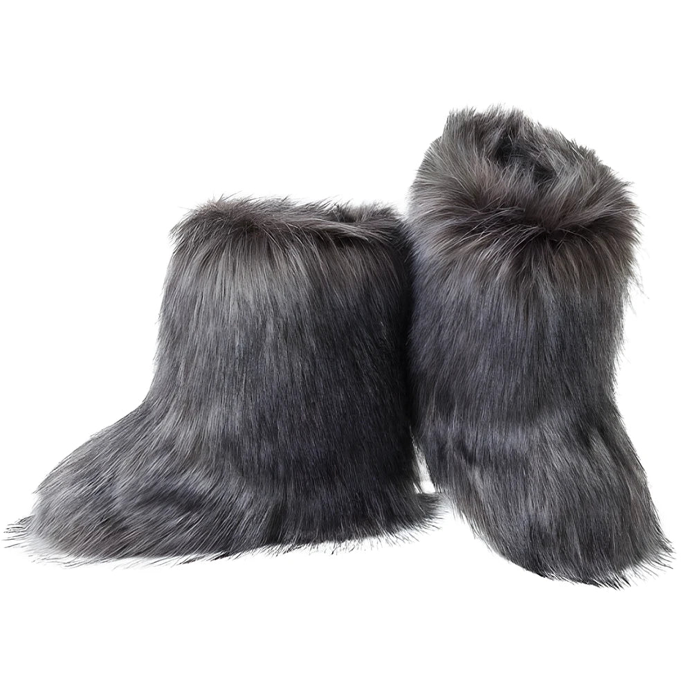Women's Furry Warm Winter Boots,