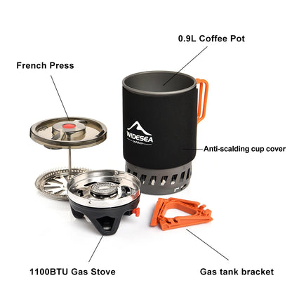 Cooking System Heat Exchanger and Gas Stove Burner  Coffee Pot Cup