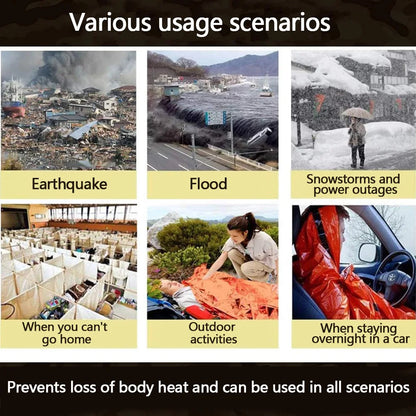 Emergency Sleeping Bag Thermal Bivy Sack Survival Gear for Camping Hiking Outdoor Adventure