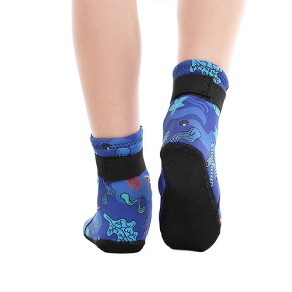 Kids Neoprene Water Socks with Anti Slip Design Adjustable Snorkeling Boots for Beach and Water Activities
