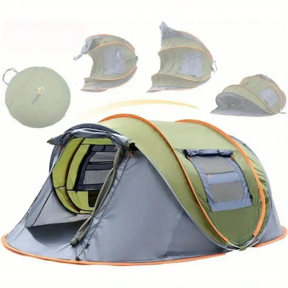 4-Person Easy Pop Up Tent with 2 Doors - UPF50+