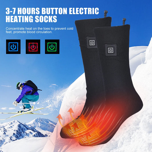 1/2/3Pair Winter Heated Socks  Anti Slip Battery Powered