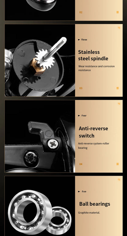 Spinning Reels Ultralight Metal 5.2:1 Gear Ratio 1000-7000  10kg Max Drag