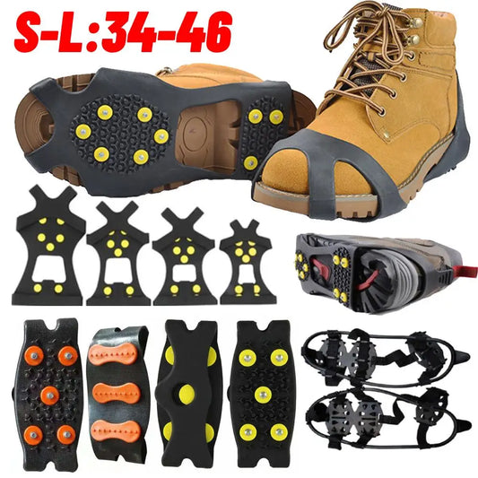 Ice Non Slip Snow Shoe Spikes Winter Climbing Safety