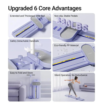 "Foldable 3-in-1 Trainer Ski, Leg, Pelvic & Hip Strengthener