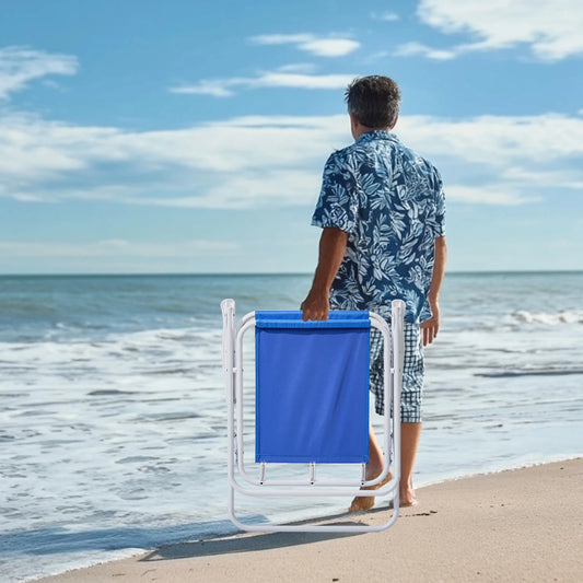 Lightweight Folding Beach Chair with Umbrella with 265lbs Capacity