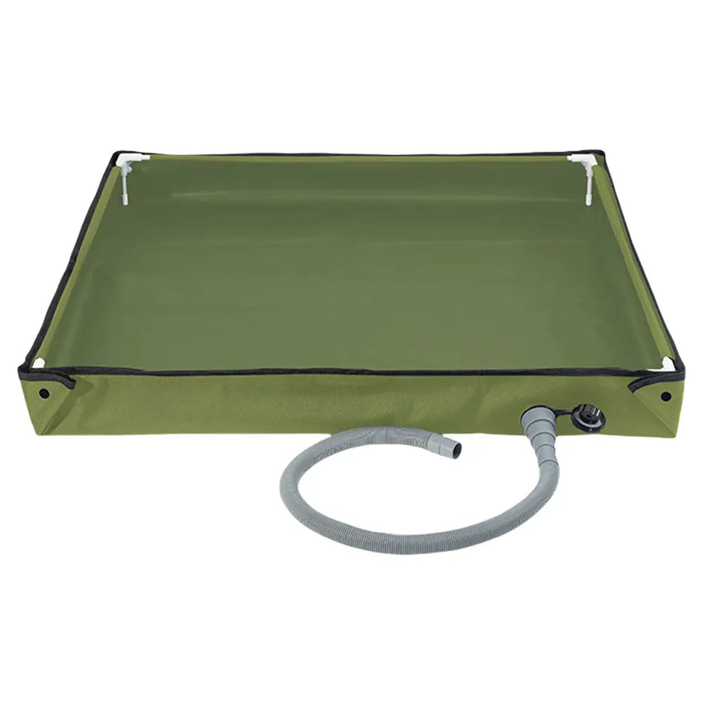 Portable Shower Pan with Drain Hose Camping Shower Base
