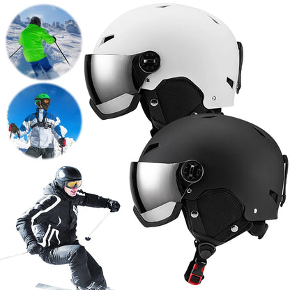 Snowboard Skiing Helmet with Goggles  ABS Shell Protective EPS Foam