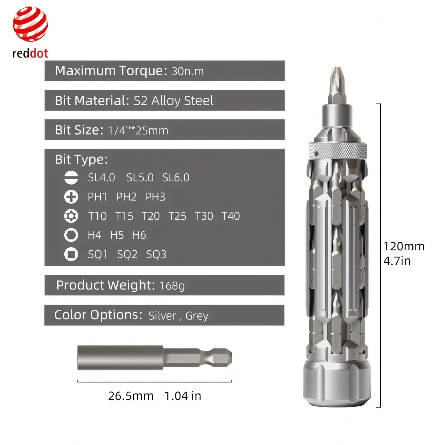 Multi-function Screwdriver Set Magnetic Phillips Torx Drill Bit with Power Settings