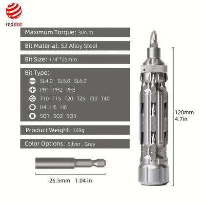 Multi-function Screwdriver Set Magnetic Phillips Torx Drill Bit with Power Settings