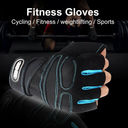 Heavyweight Training Half Finger Non-Slip Gloves with Wrist Support
