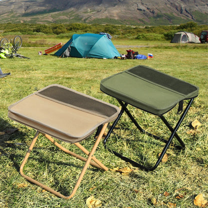 Outdoor Integrated Storage Chair with Mesh Bag Folding Backpack Stool