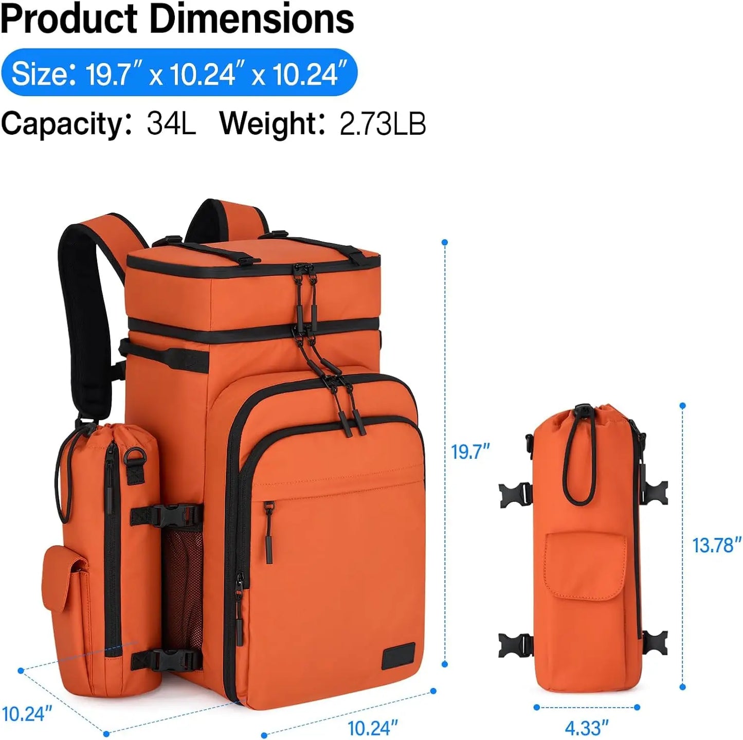 Soft Lightweight Insulated Leakproof Backpack Cooler Bag