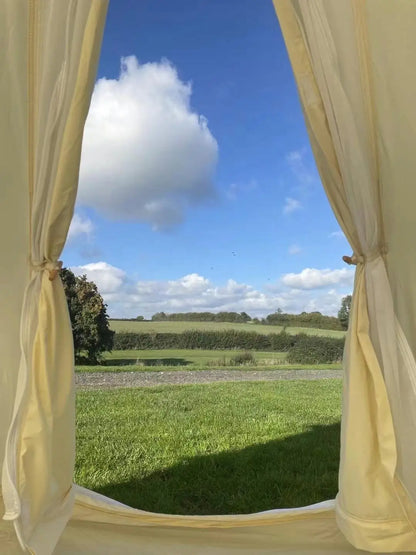 Bell Tent 4 Season 9.85ft Glamping Tent, Ideal for Camping, Hiking,Canvas with Aluminum Pole. Support