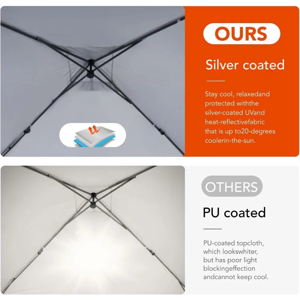 10x10 Pop Up Canopy with Sidewalls, and Wheel Cover Bag,