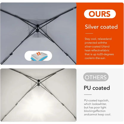10x10 Pop Up Canopy with Sidewalls, and Wheel Cover Bag,