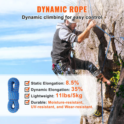 10.2mm Climbing Rope 131-230ft  with Hook