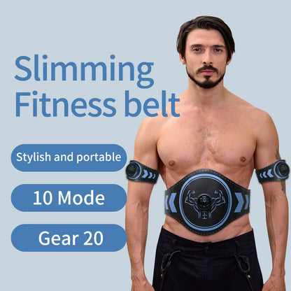 EMS Muscle Stimulator Abdominal Toner Belt ABS Trainer Wireless USB Recharge