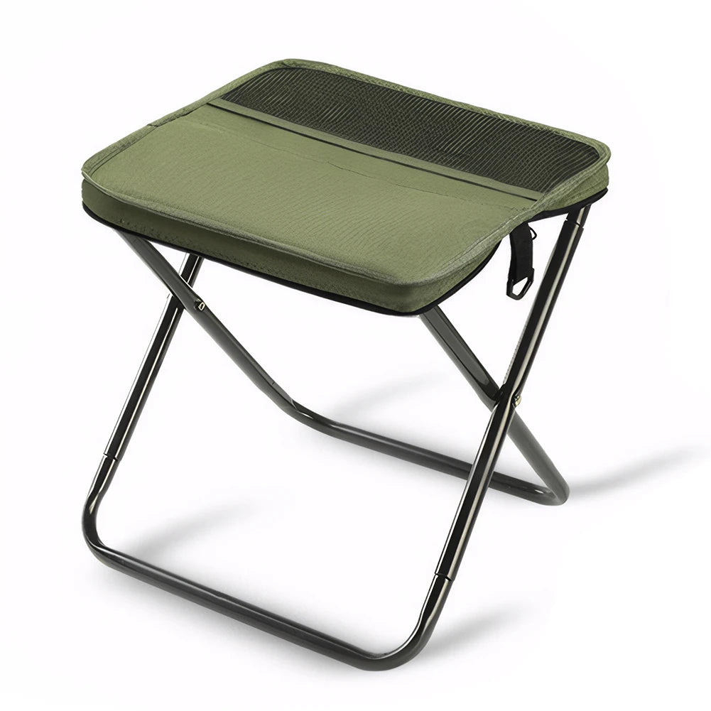 Outdoor Integrated Storage Chair with Mesh Bag Folding Backpack Stool