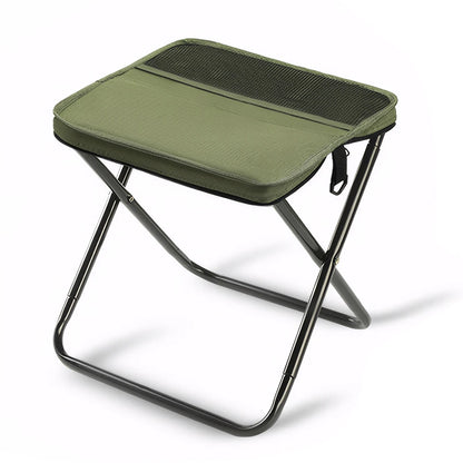 Outdoor Integrated Storage Chair with Mesh Bag Folding Backpack Stool