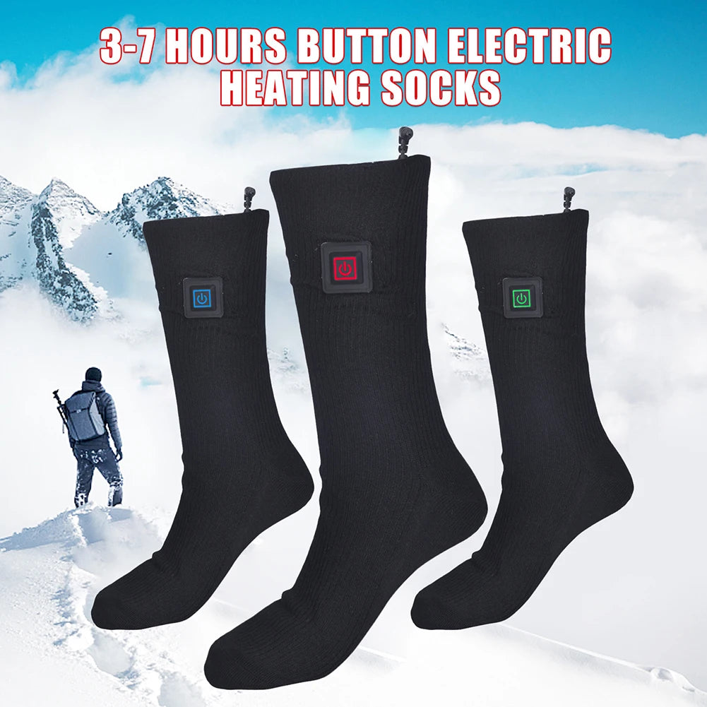 1/2/3Pair Winter Heated Socks  Anti Slip Battery Powered