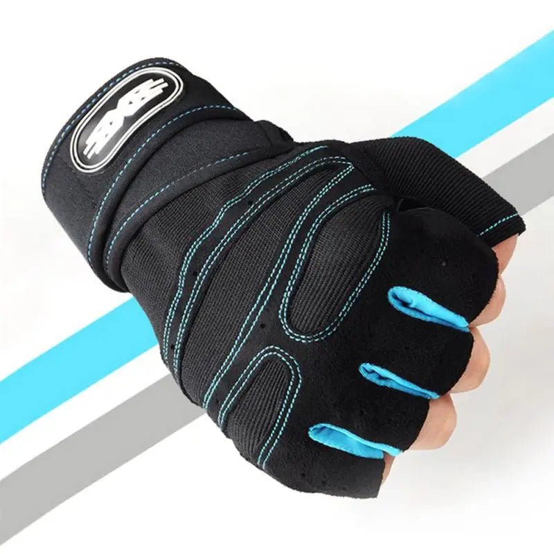 Heavyweight Training Half Finger Non-Slip Gloves with Wrist Support