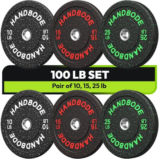 2-Inch Bumper Weight Plate Set 45/100/160/190/260/300lb,