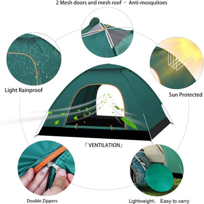 Automatic Pop Up Outdoor Waterproof Sun Proof Tent Portable Backpacking Folding Tents Travelling Tools 2-3 Person