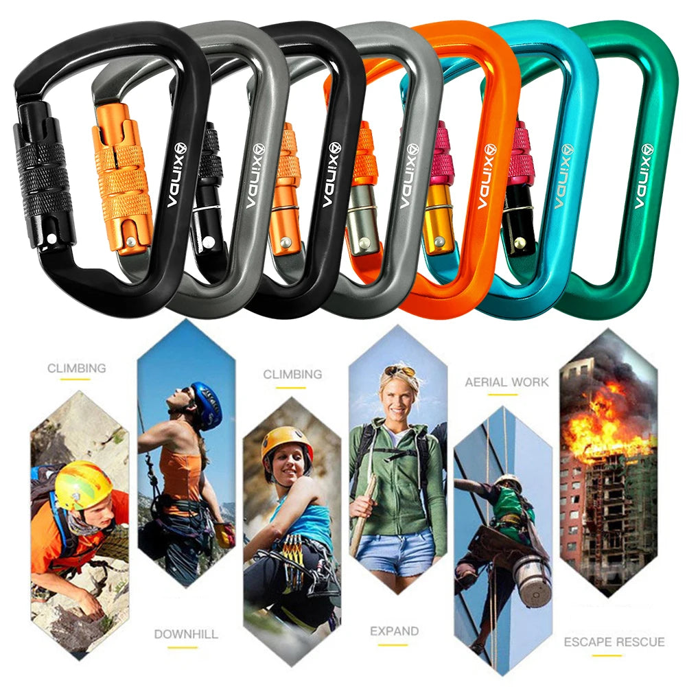 30kN D-Shaped  Heavy Duty Rock Climbing Carabiner