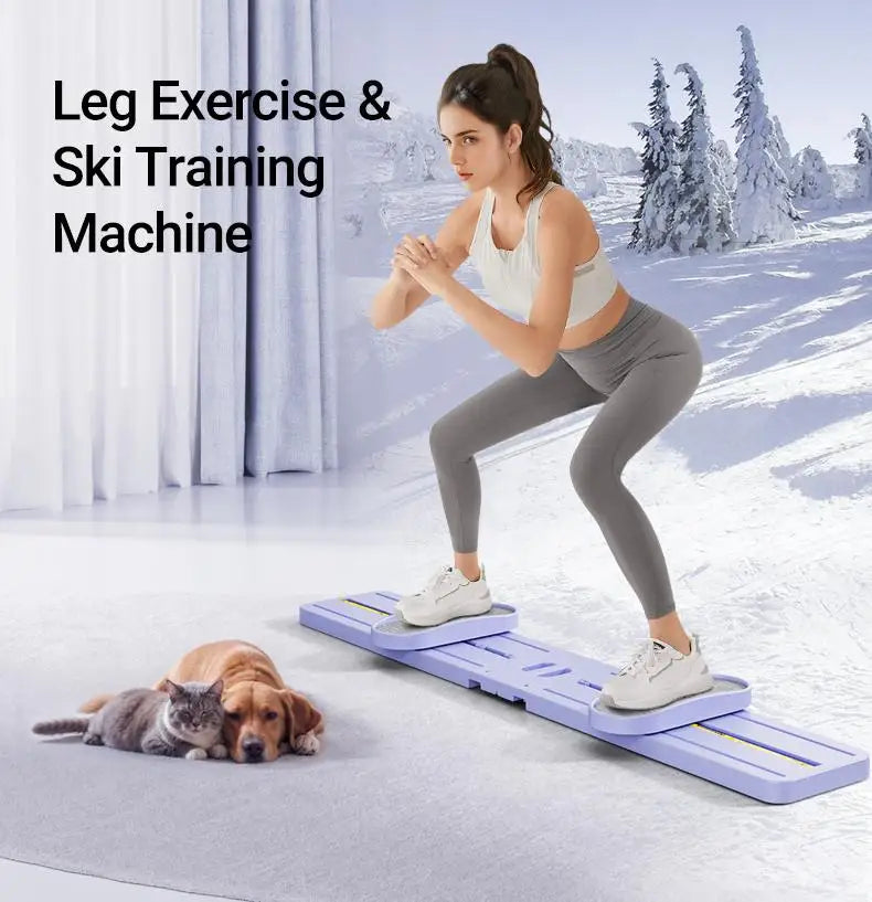 "Foldable 3-in-1 Trainer Ski, Leg, Pelvic & Hip Strengthener
