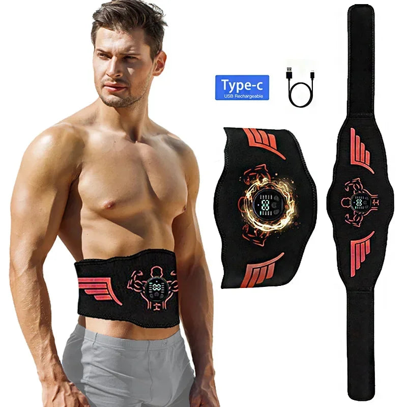 Smart Muscle Toner  Muscle Stimulator Abdominal Toning Belt USB Recharge