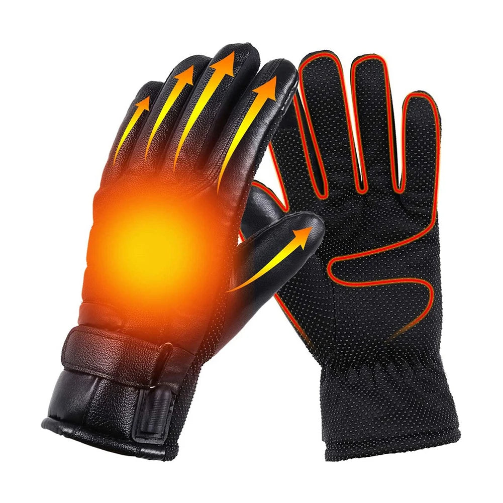 USB Heated Waterproof Electric Warming Gloves for Off Road Skiing
