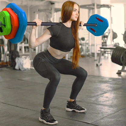 40lb /20kg Adjustable  Disk Free Weights Barbell  Set for Home and Gym Workout