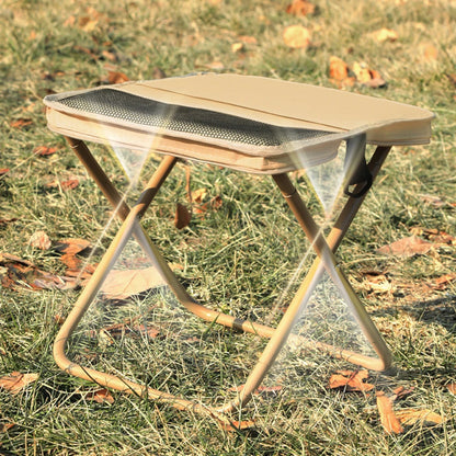 Outdoor Integrated Storage Chair with Mesh Bag Folding Backpack Stool