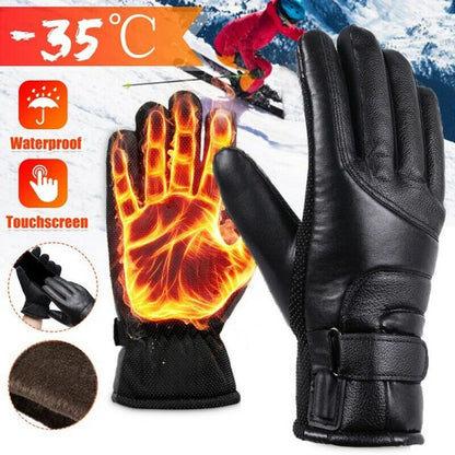USB Heated Waterproof Electric Warming Gloves for Off Road Skiing