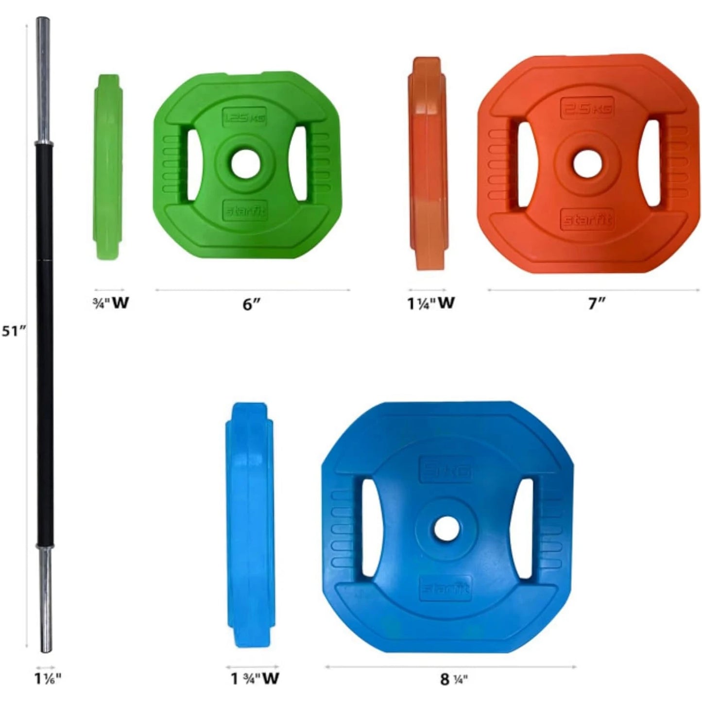 40lb /20kg Adjustable  Disk Free Weights Barbell  Set for Home and Gym Workout