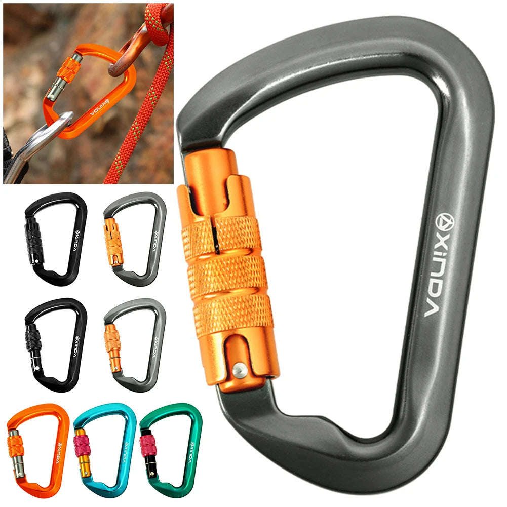 30kN Climbing Carabiner Heavy Duty D-Shaped  for Climbing Mountaineering Rappelling
