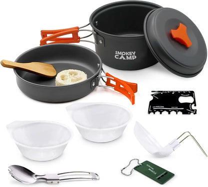 Camping Cookware  with Non-Stick Pots and Pans