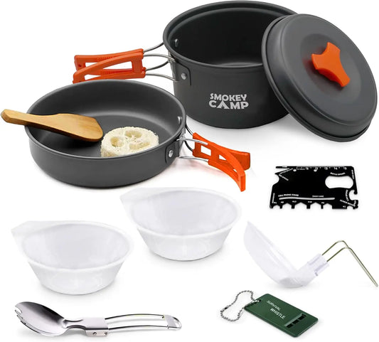 Camping Cookware  with Non-Stick Pots and Pans