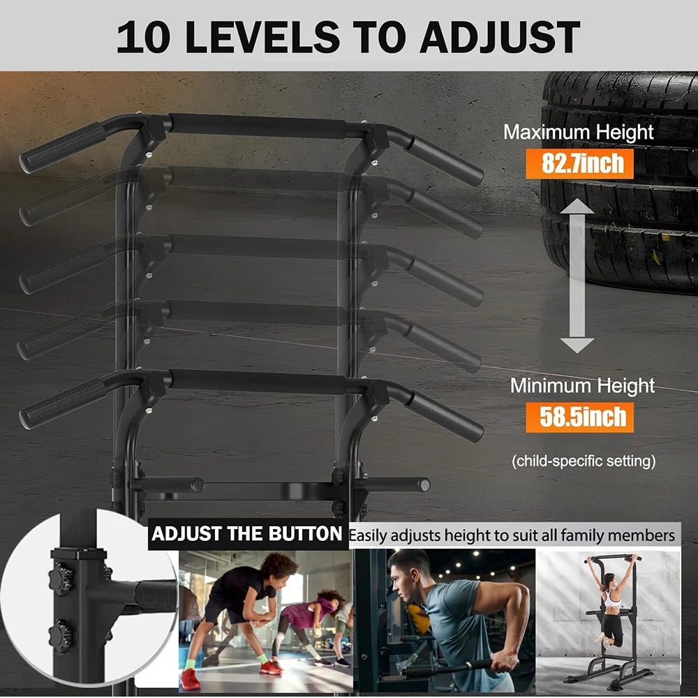 Power Tower Pull Up Bar  Rack Dip Station