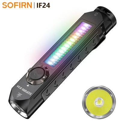Powerful LED Flashlight 5V 2A 18650 USB C Rechargeable Waterproof with Magnetic end