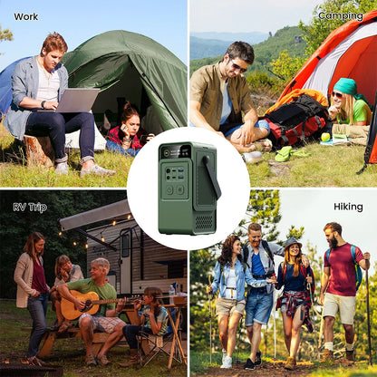 200W Power Bank 192Wh Lifepo4 Battery 60000mAh Solar Generator  Power Station LED Light