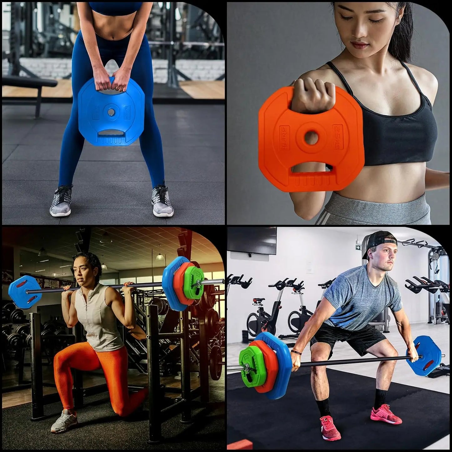 40lb /20kg Adjustable  Disk Free Weights Barbell  Set for Home and Gym Workout