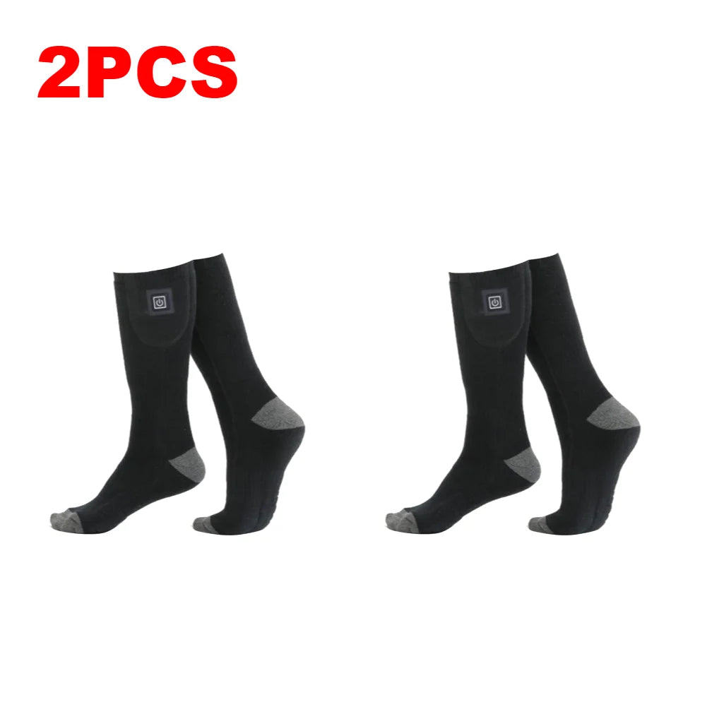 1/2/3Pair Winter Heated Socks  Anti Slip Battery Powered