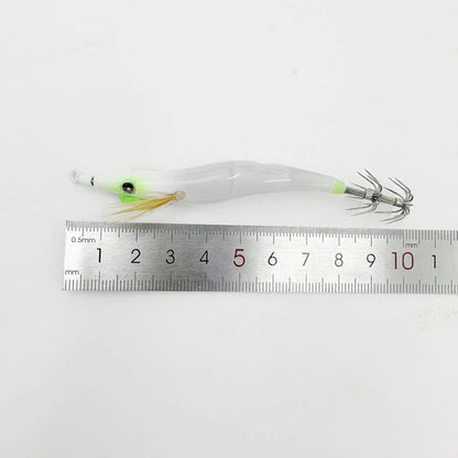 Luminous Lure with Squid Jig Hook UV Wood