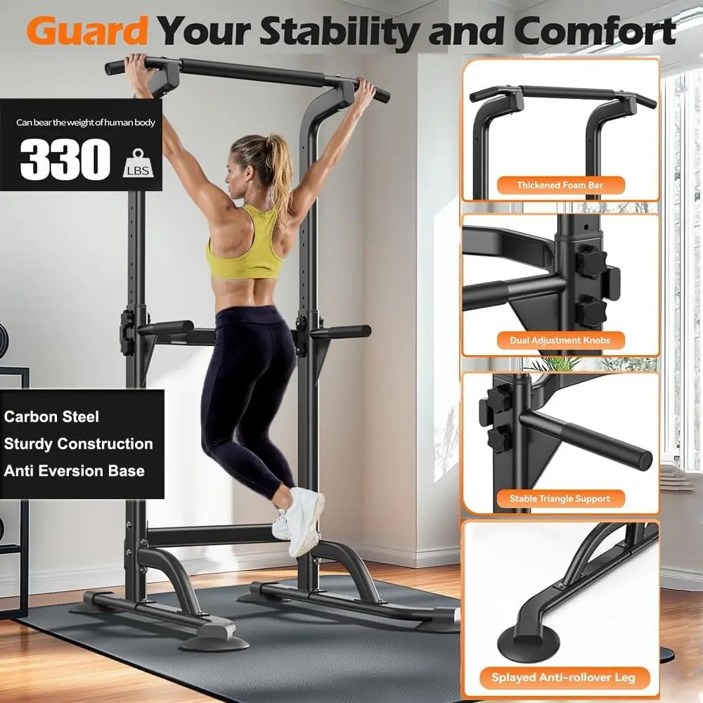 Power Tower Pull Up Bar  Rack Dip Station